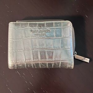 Kate Spade Silver Croc-Embossed Women’s Wallet